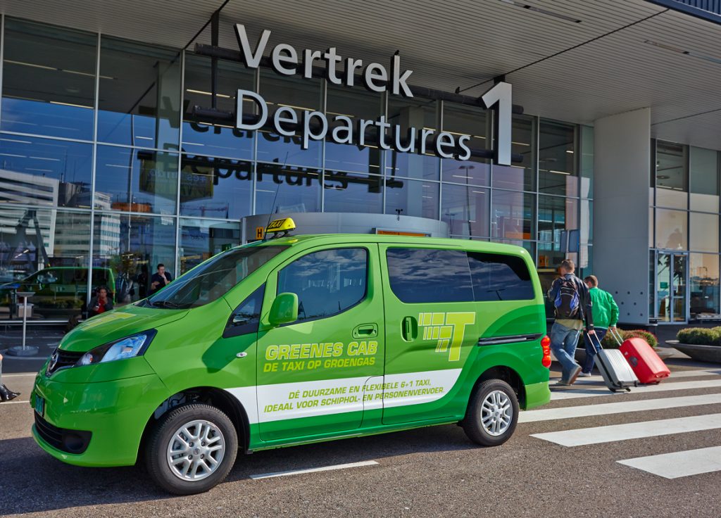 GreenesCab, taxi, groengas, Nissan NV200