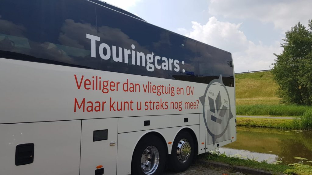 Protest touringcars. Foto: Busvervoer NL