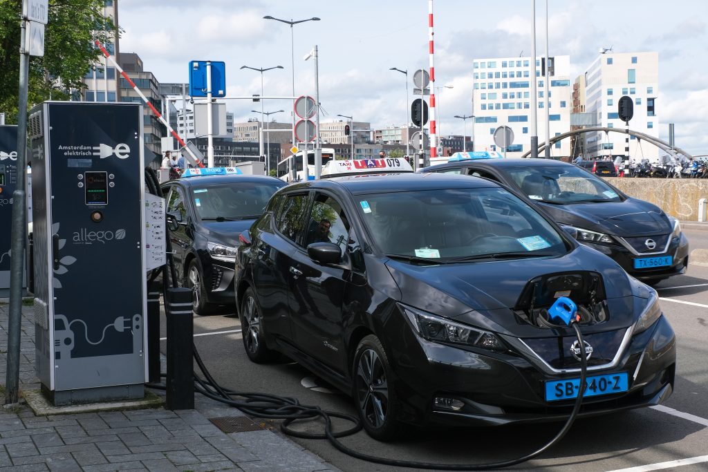 Elektrische taxi's in Amsterdam