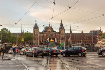 Verkeersdrukte in Amsterdam